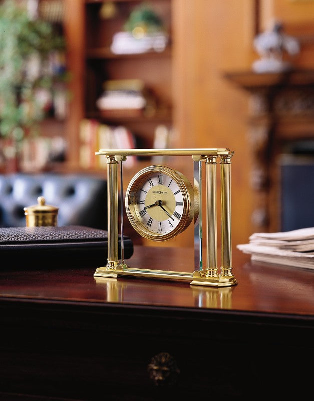Athens Solid Brass Table Clock by Howard Miller