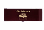Personalized Vineyard Theme Rosewood Wine Box