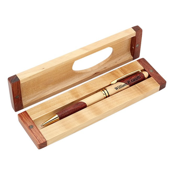 Dentist Theme Laser Engraved Maple & Rosewood Pen and Box