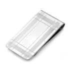 Sterling Silver Extra Wide Tartan Plaid Engraved Money Clip - Executive Gift Shoppe