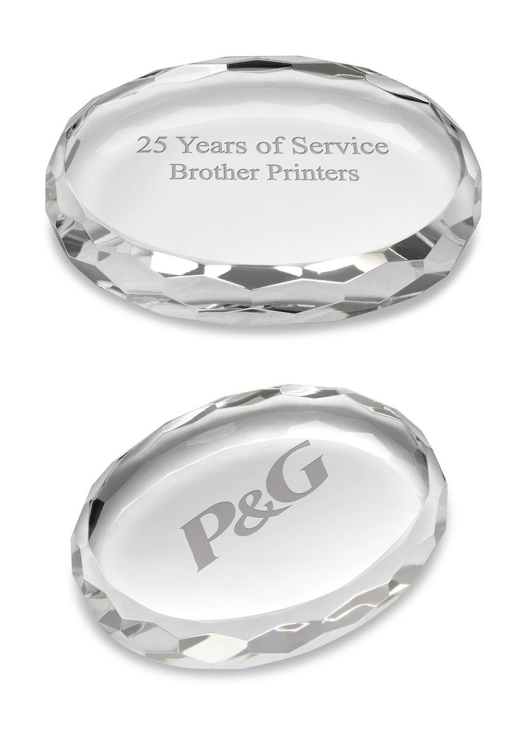 Custom Engraved Oval Desktop Paperweight