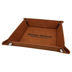 Personalized Rawhide Men's Valet Tray with Folding Snaps