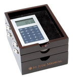 Three Tiered Mahogany Finish Stationery Organizer