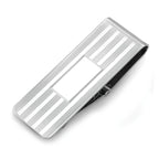 Sterling Silver Frame Collection Engraved Hinged Money Clip - Executive Gift Shoppe