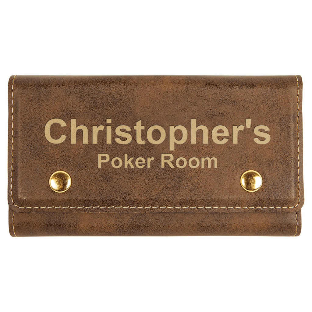 Personalized Antique Brown Playing Cards & Dice Set