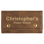 Personalized Antique Brown Playing Cards & Dice Set
