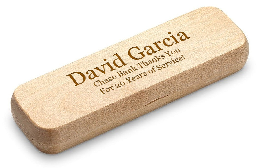 Personalized Maple Wood Ballpoint Pen & Fountain Pen Set