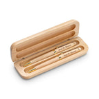 Space Force Theme Personalized Maple Wood Double Pen and Box Set