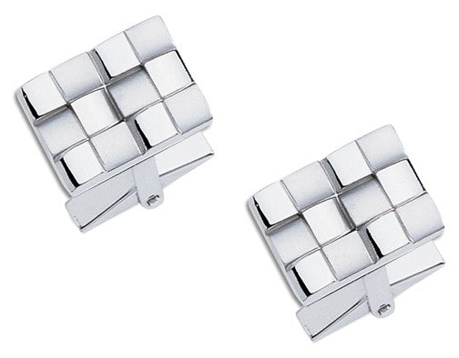 Basketweave Collection Sterling Silver Cufflinks