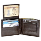 Men's Bifold Wallet with ID Flap & Change Pouch