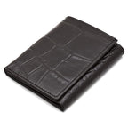 Men's Trifold Crocodile Print Italian Leather Wallet
