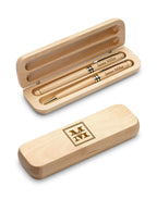 Split Monogram Perrsonalized Maple Wood Pen & Letter Opener Set
