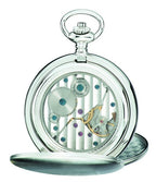Silver Charles Hubert Pocket Watch & Chain #3907-WRR - Executive Gift Shoppe