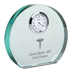 Doctor Personalized Round Crystal Desk Clock