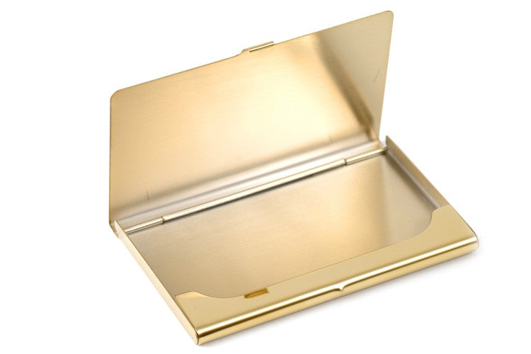 Engraved Polished Brass Business Card Case - Executive Gift Shoppe