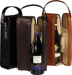 Single Wine Bottle Leather Carrier & Presentation Case