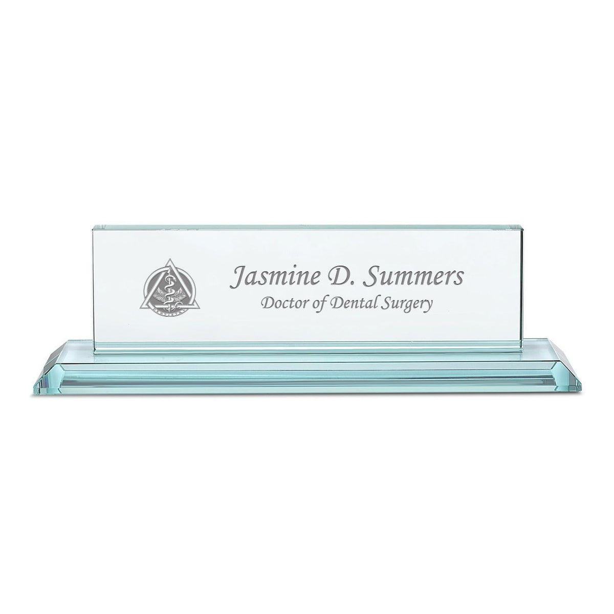 Distinguished Collection Dentist Theme Personalized Crystal Desktop Name Plate