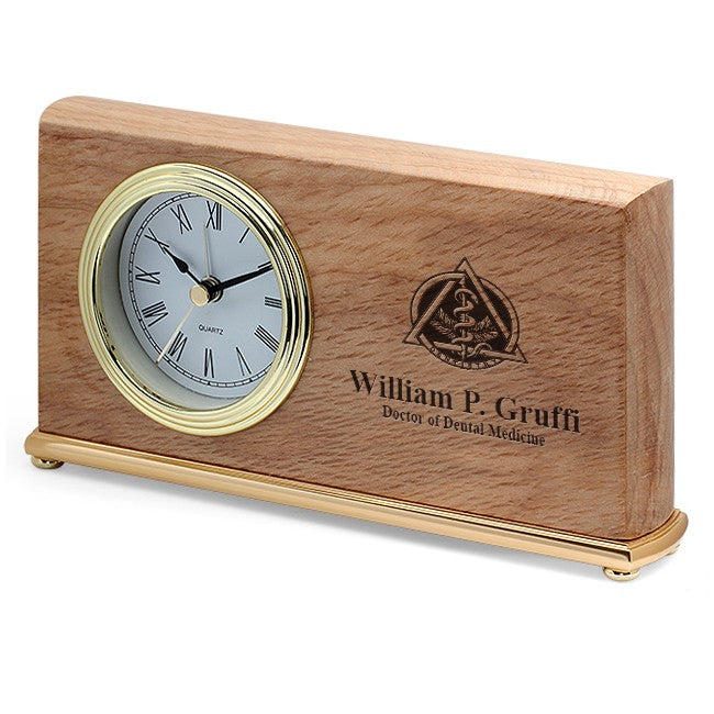 Dentist's Personalized Wood Desk Clock