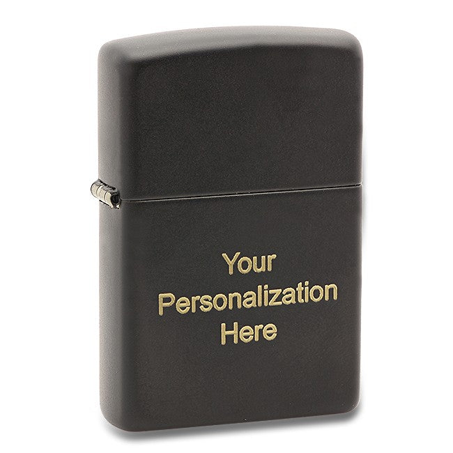 Black Matte Engravable Zippo Lighter - Executive Gift Shoppe