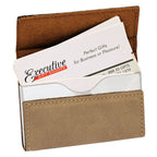 Personalized Light Brown Business Card Case