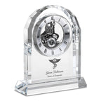 Chiropractor Solid Crystal Personalized Quartz Clock With Arched Top