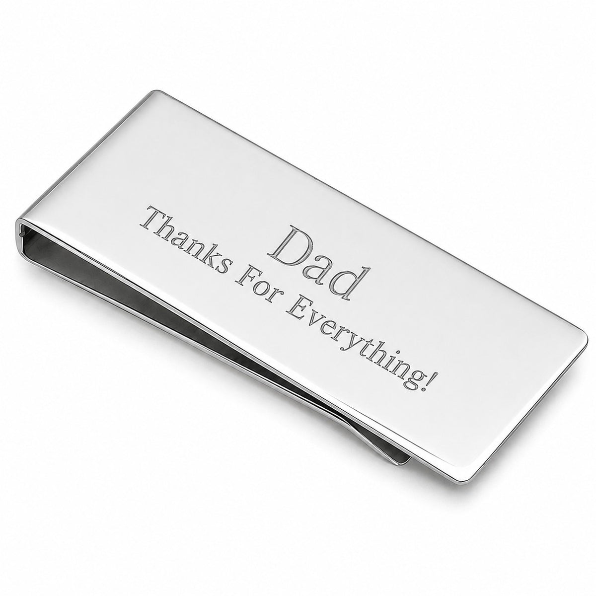 Engraved Streamline Money Clip With Free Engraving