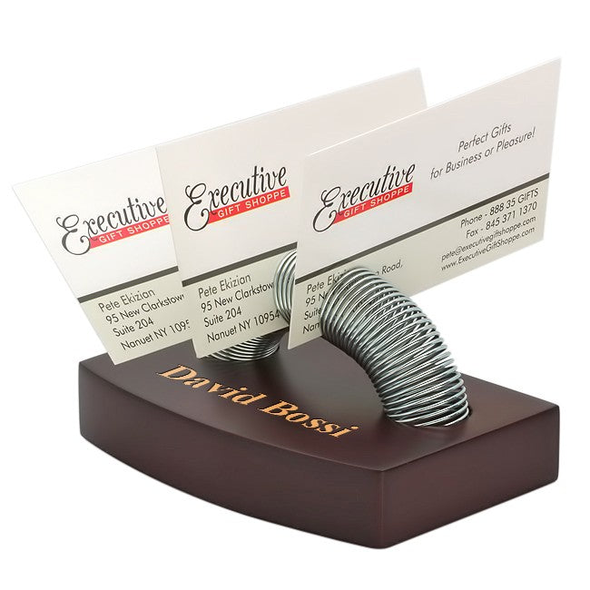 Spiral Memo Holder and Paper Weight - Free Personalization