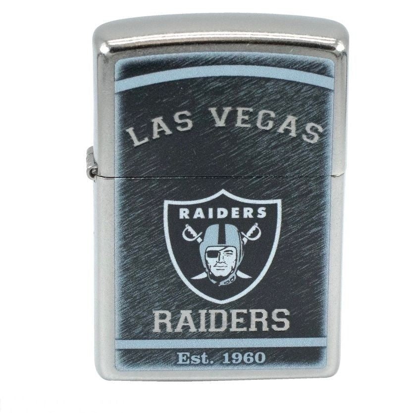 Las Vegas Raiders NFL Brushed Chrome Zippo Lighter - ID# 28605