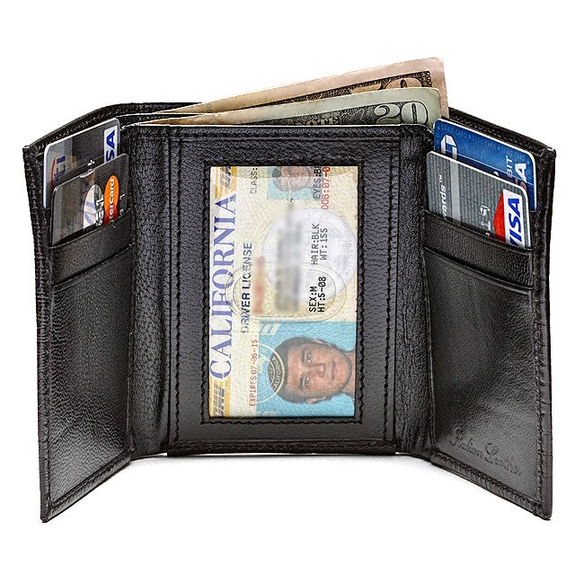 Men's Trifold Lizard Print Italian Leather Wallet