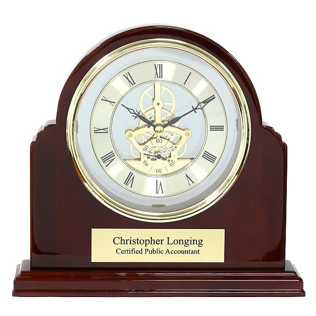 Grand Admiral Personalized Arch Mantel Clock - Executive Gift Shoppe