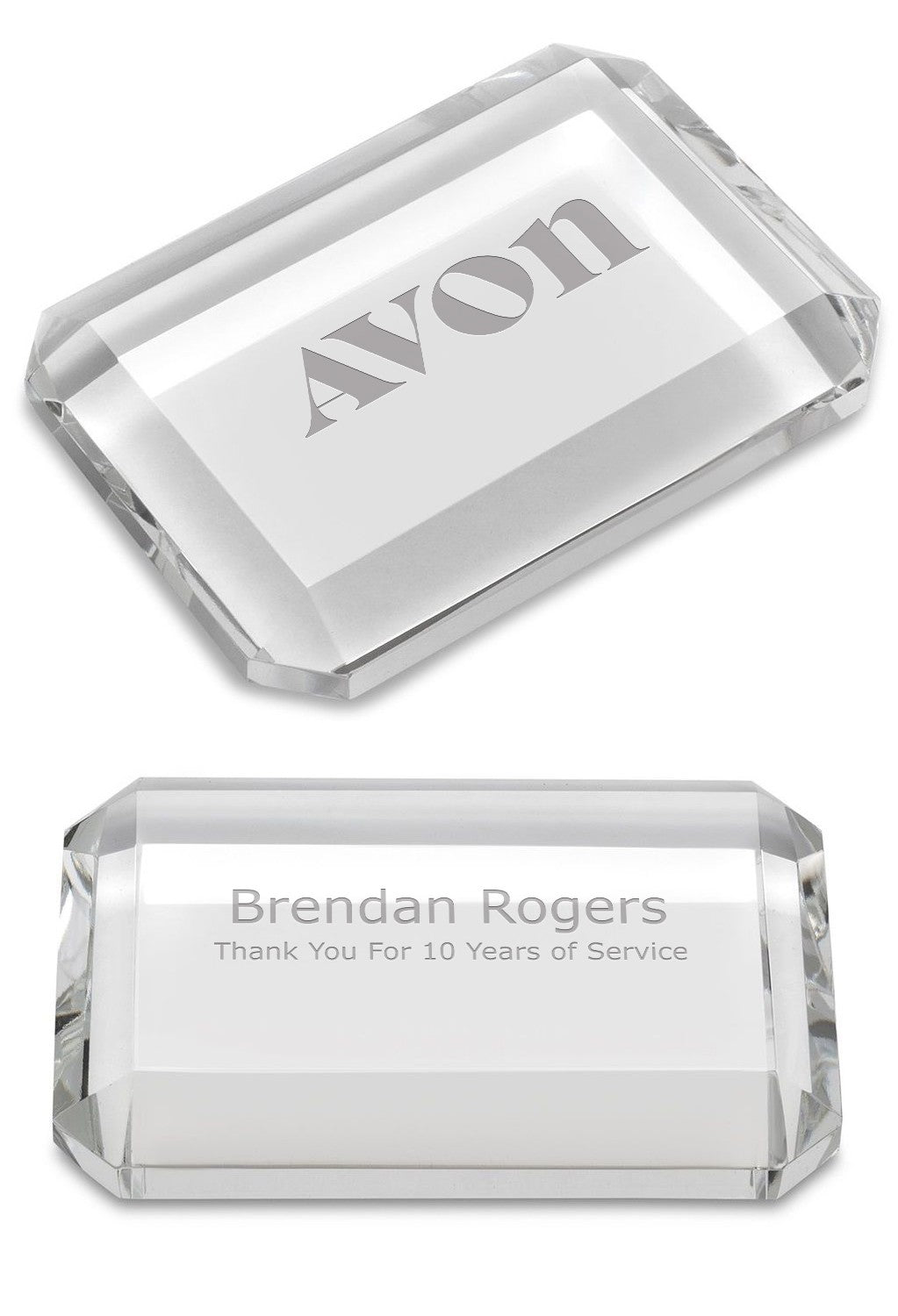 Premier Crystal Rectangle Paper Weight