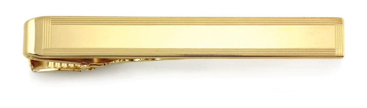 Border Collection 14 Karat Gold Engravable Tie Bar - Discontinued