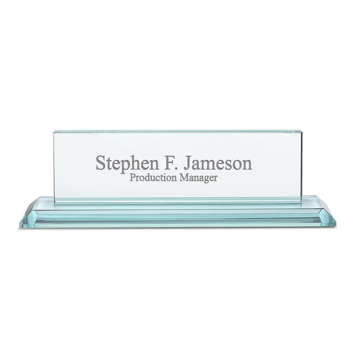 Distinguished Collection Personalized Crystal Desktop Name Plate
