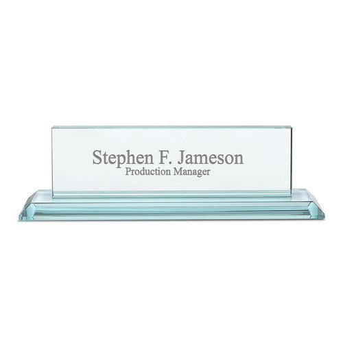 Distinguished Collection Personalized Crystal Desktop Name Plate