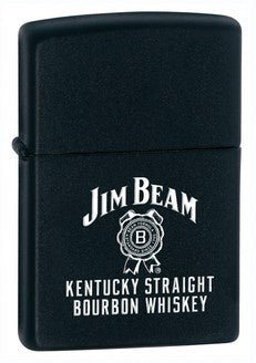 Jim Beam's Kentucky Straight Black Matte Zippo Lighter - ID# 28072