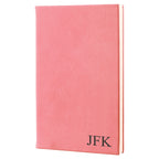 Pink Journal with Black Satin Bookmark with Personalized Initials