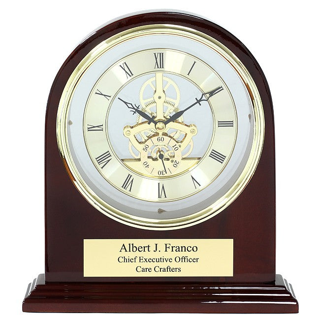 Admiral Personalized Arch Desk Clock - Executive Gift Shoppe