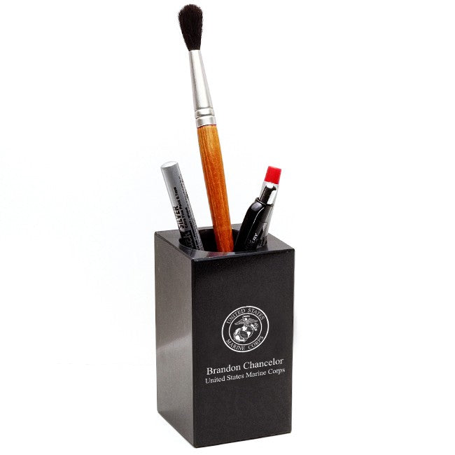 US Marines Desktop Pen & Pencil Cup - Executive Gift Shoppe