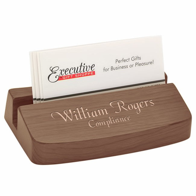 Executive Rosewood Business Card Holder - Executive Gift Shoppe