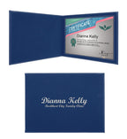 Personalized Blue & Silver Certificate Holder