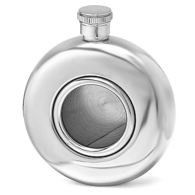 5 Ounce Round Flask with Viewing Window - Executive Gift Shoppe