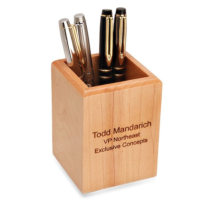 Personalized Maple Pen/Pencil Cup