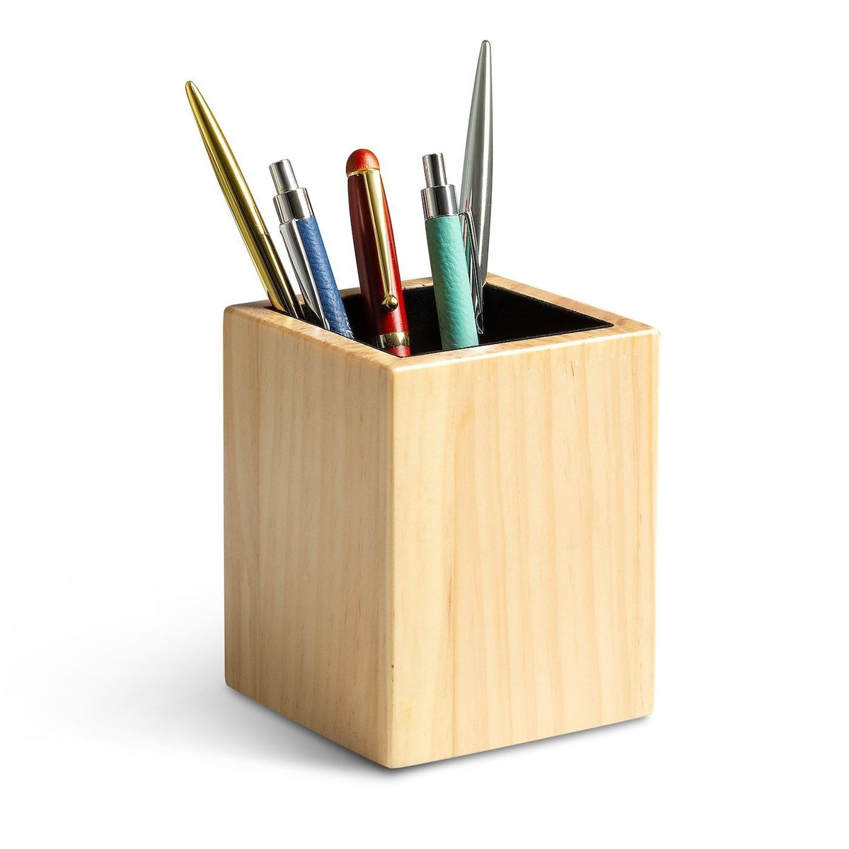 Maple Wood Personalized Pen and Pencil Cup