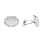 Framed Oval Engraved Cufflinks