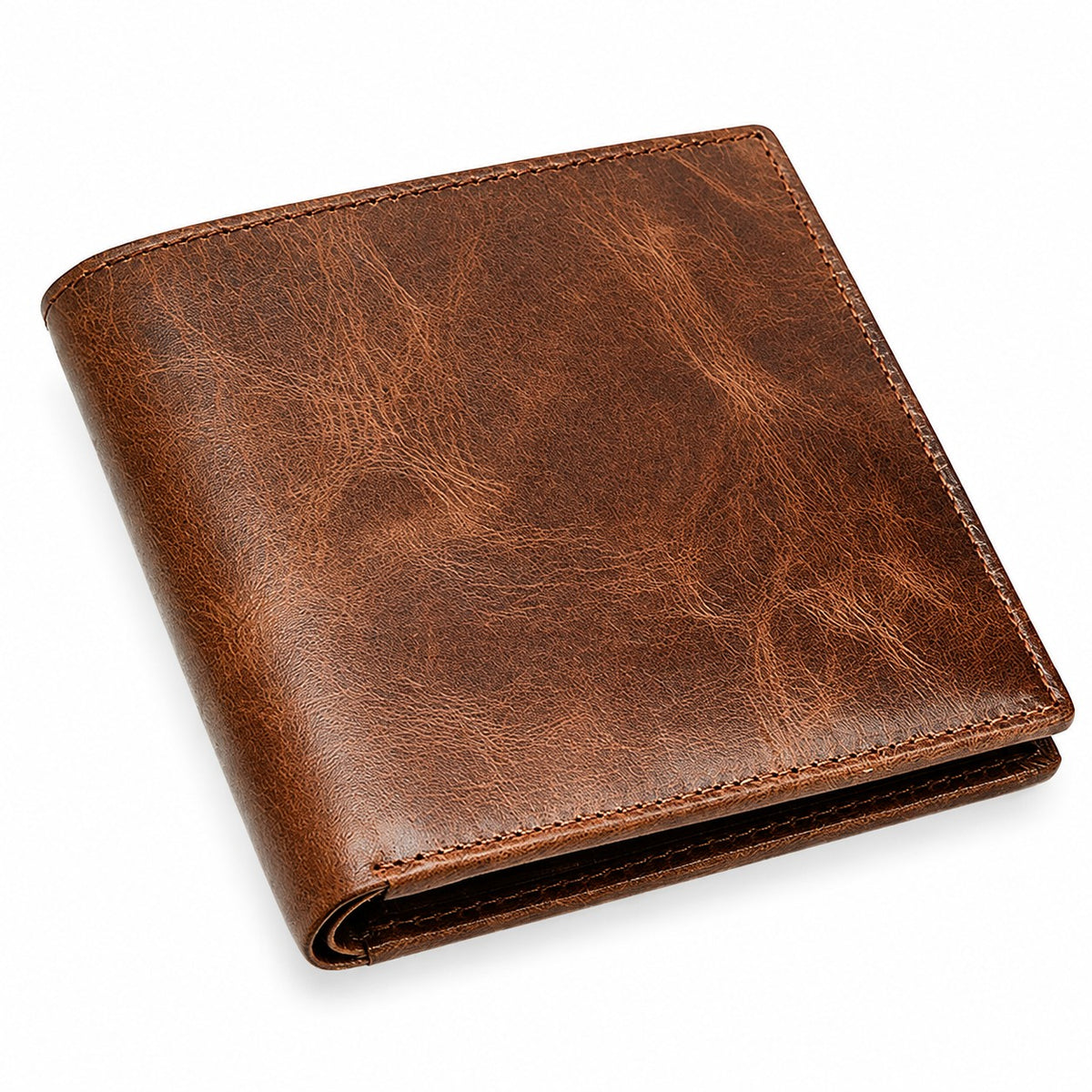 Executive Collection RFID Blocking Brown Leather Hipster Wallet