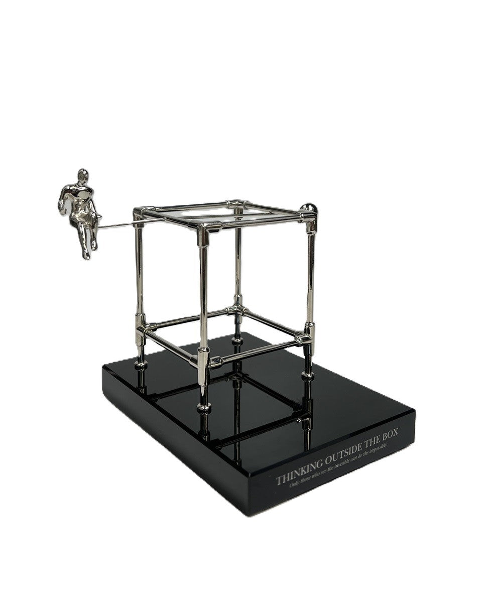 Thinking out of the box Desk Sculpture with Black Crystal Base