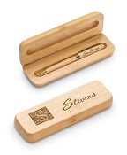 Monogram Bamboo Engraved Wood Pen and Box - Executive Gift Shoppe