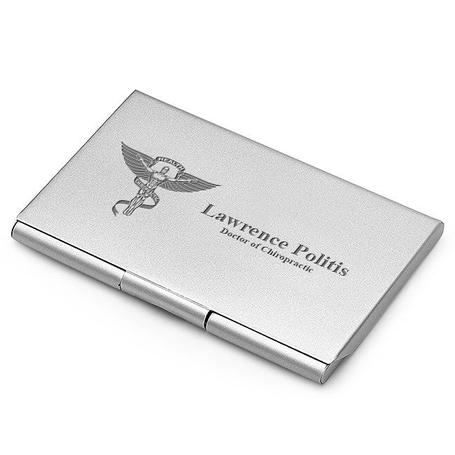 Chiropractor Theme Personalized Business Card Holder