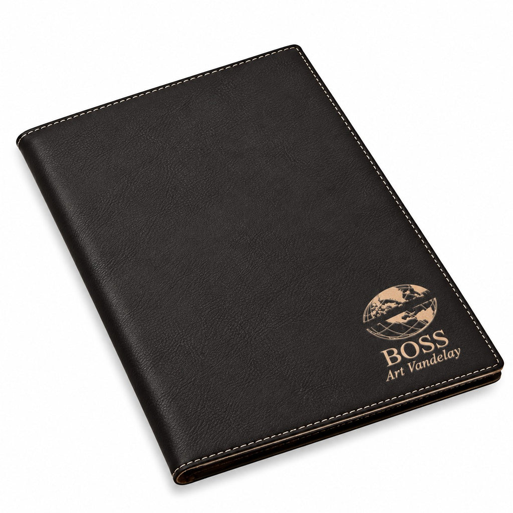 World's Best Mom Black Leatherette Mini Portfolio