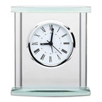 Personalized Glass Clock with Silver Finish Accents - Executive Gift Shoppe